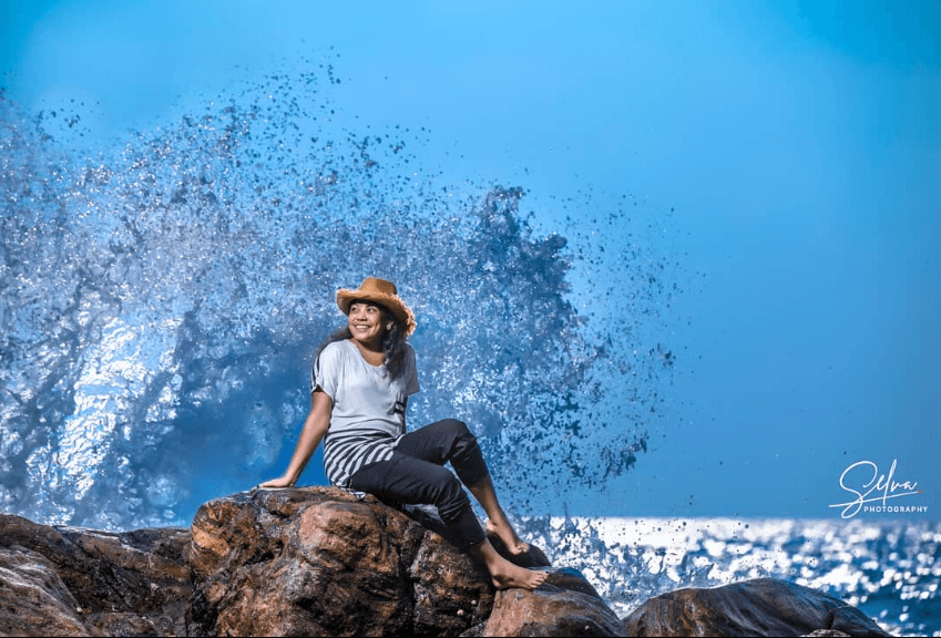 Outdoor portrait beside the ocean — editorial placeholder