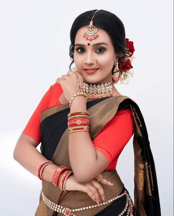 Traditional bridal studio portrait — editorial placeholder